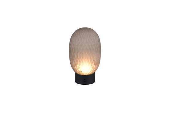 Trio 564210154 Facette LED Tischleuchte 1,5W ⌀11,8cm Rauchfarbig warmweiss Touch