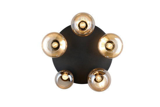 Trio 617030513 Lumina E14 Deckenleuchte 5-fach ⌀63,5cm Schwarz Matt