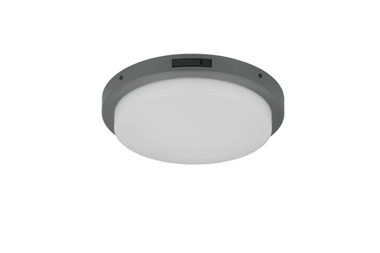 Trio 630369142 Bermejo LED Deckenleuchte 14W ⌀30cm Anthrazit IP54 CCT einstellbare Lichtfarbe