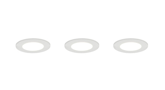 Trio 635110301 Himal LED Einbauleuchten 3x3,5W ⌀8,5cm dimmbar Weiß IP65 CCT einstellbare Lichtfarbe