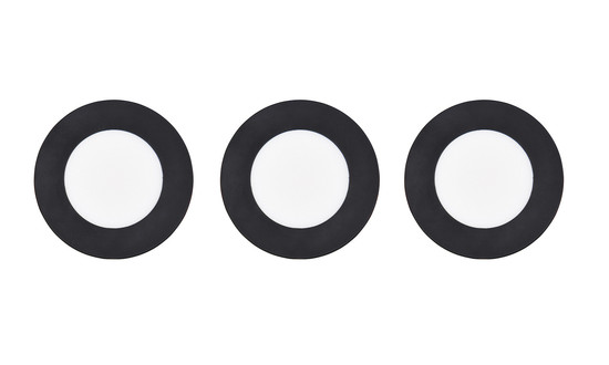 Trio 635110302 Himal LED Einbauleuchten 3x3,5W ⌀8,5cm dimmbar Schwarz IP65 CCT einstellbare Lichtfarbe