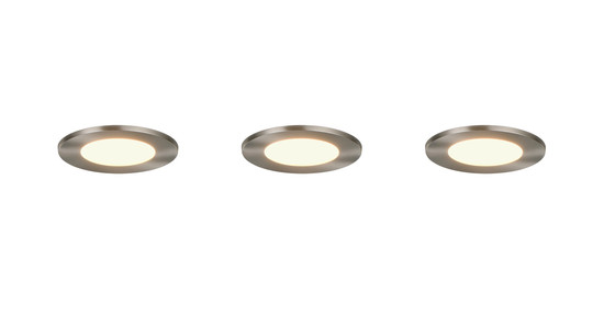 Trio 635110307 Himal LED Einbauleuchten 3x3,5W ⌀8,5cm dimmbar Nickel Matt IP65 CCT einstellbare Lichtfarbe