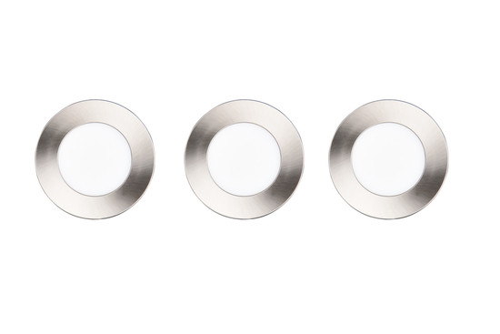 Trio 635110307 Himal LED Einbauleuchten 3x3,5W ⌀8,5cm dimmbar Nickel Matt IP65 CCT einstellbare Lichtfarbe