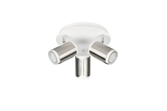 Trio 814530307 Gillan GU10 Strahler 3-fach ⌀30cm Nickel Matt