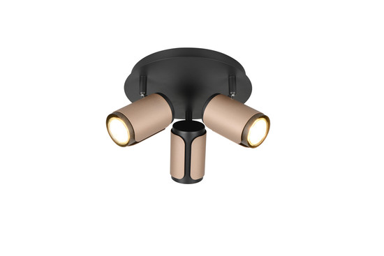 Trio 814530365 Gillan GU10 Strahler 3-fach ⌀30cm Coffee