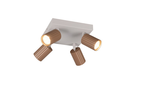 Trio 867730465 Soka GU10 Strahler 4-fach ⌀5,5cm Coffee