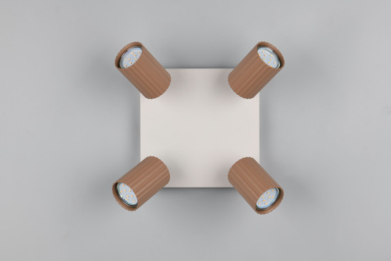 Trio 867730465 Soka GU10 Strahler 4-fach ⌀5,5cm Coffee