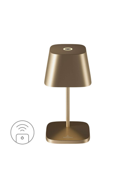 Villeroy & Boch NEAPEL RC Akku-Tischlampe Gold Gebürstet 2,2W steuerbare Lichtfarbe IP65 97229