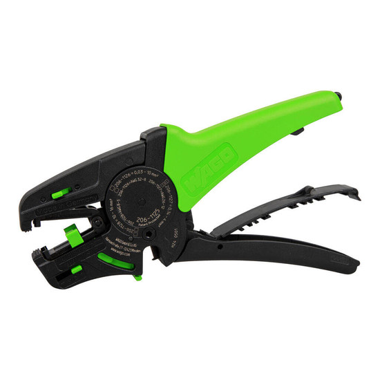 WAGO 206-1125 Abisolierzange Quickstrip Vario, 0,03 bis 16mm², mit Drahtschneider