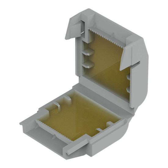 WAGO 207-1331 4x Gelbox Abzweig, für Serie 221 und 2273, 4mm², Größe 1, grau, IPX8 wasserdicht