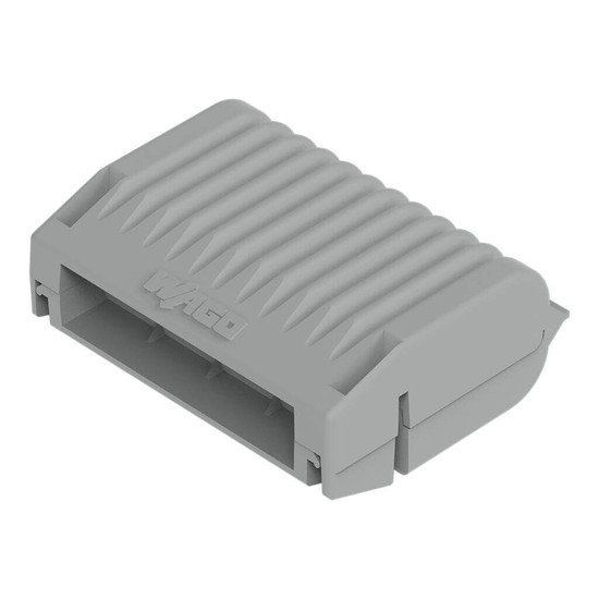 WAGO 207-1332 4x Gelbox Abzweig, für Serie 221 und 2273, 4mm², Größe 2, grau, IPX8 wasserdicht