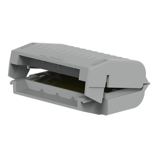 WAGO 207-1332 4x Gelbox Abzweig, für Serie 221 und 2273, 4mm², Größe 2, grau, IPX8 wasserdicht