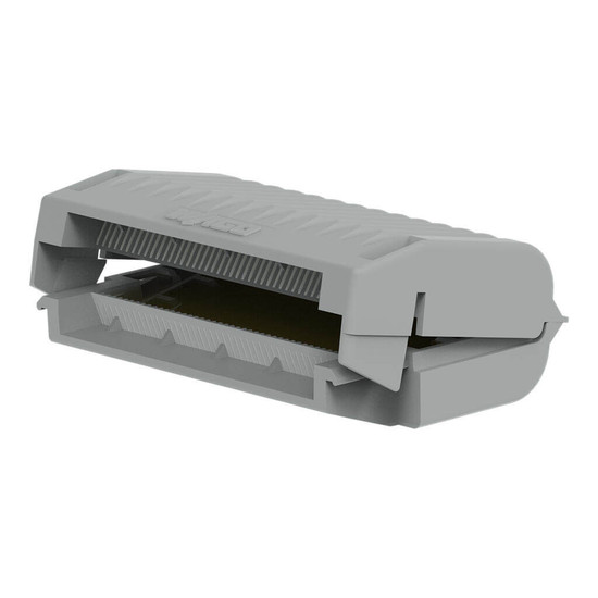 WAGO 207-1333 3x Gelbox Abzweig, für Serie 221 und 2273, 4mm², Größe 3, grau, IPX8 wasserdicht