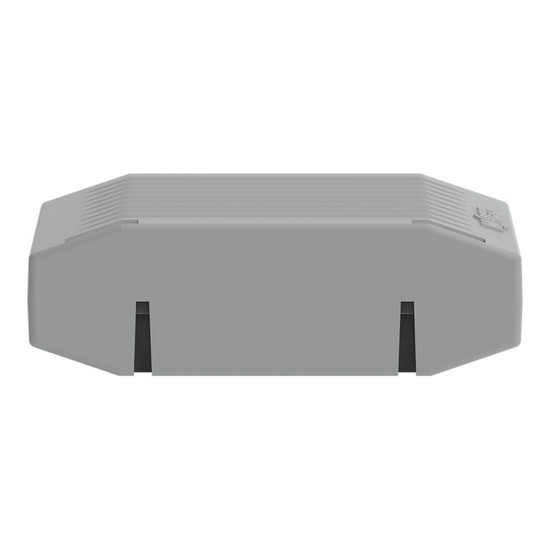 WAGO 207-1373 4x Gelbox Durchgang, für Serie 221, 4mm², Größe 2, grau, IPX8 wasserdicht