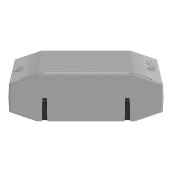 WAGO 207-1375 2x Gelbox Durchgang, für Serie 221, 4mm², Größe 3, grau, IPX8 wasserdicht
