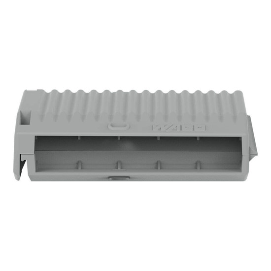 WAGO 207-1375 2x Gelbox Durchgang, für Serie 221, 4mm², Größe 3, grau, IPX8 wasserdicht