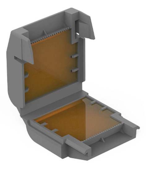 WAGO 207-1431 4x Gelbox Abzweig, für Serie 221, 6mm², Größe 1, grau, IPX8 wasserdicht