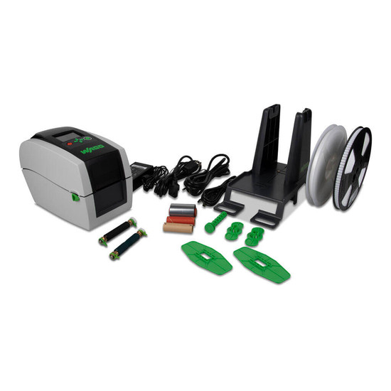 WAGO 258-5107 Smart Printer Thermotransferdrucker für Schaltschrankbeschriftung, Starterkit mit Beschriftungsmaterial