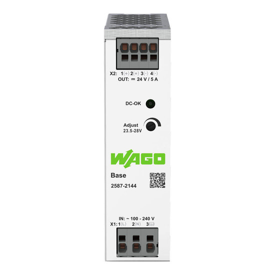 WAGO 2587-2144 Stromversorgung Base, 1-phasig, DC 24V, 5A, 120W