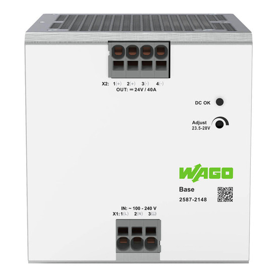 WAGO 2587-2148 Stromversorgung Base, 1-phasig, DC 24V, 40A, 960W