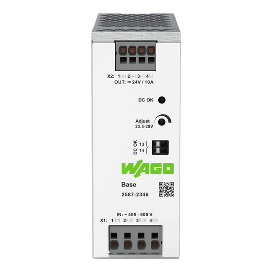 WAGO 2587-2346 Stromversorgung Base, 3-phasig, DC 24V, 10A, 240W