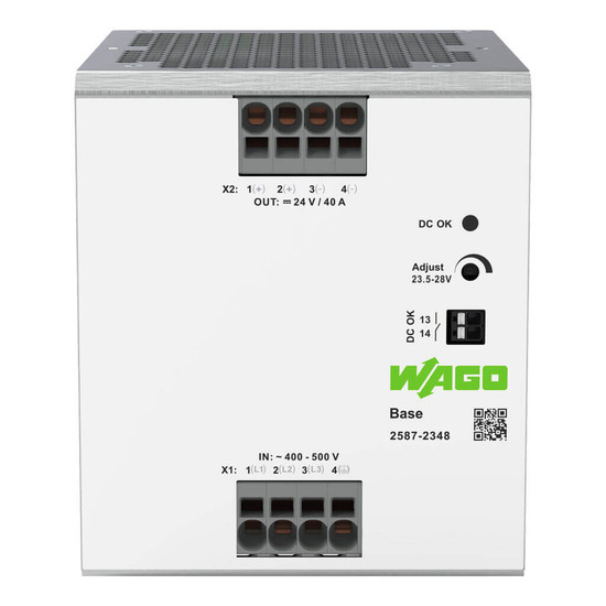 WAGO 2587-2348 Stromversorgung Base, 3-phasig, DC 24V, 40A, 960W