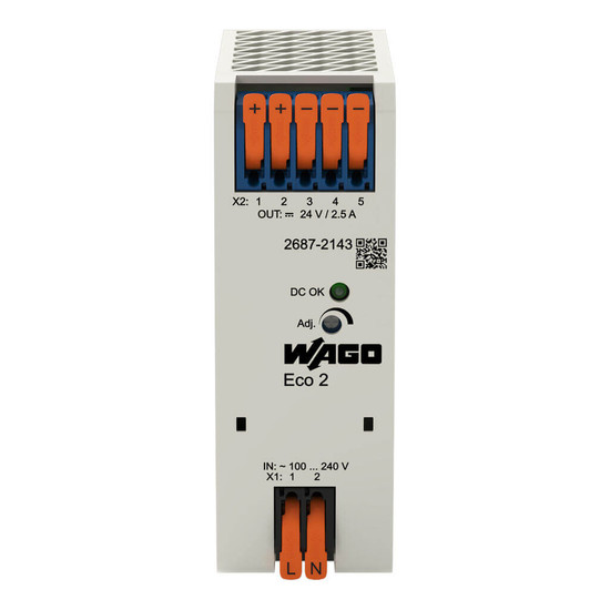 WAGO 2687-2143 Stromversorgung Eco 2, 1-phasig, DC 24V, 2,5A, 60W
