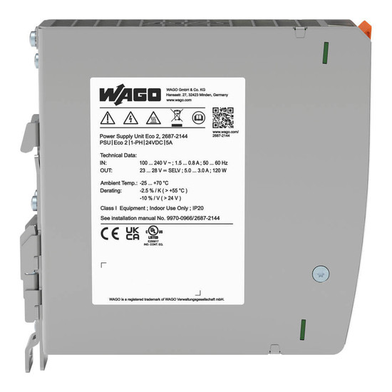 WAGO 2687-2144 Stromversorgung Eco 2, 1-phasig, DC 24V, 5A, 120W