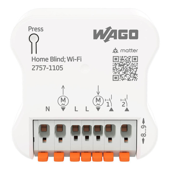 WAGO 2757-1105 Home Blind Control Smart-Home Jalousieaktor, 2DI/2DO, 3A, WLAN