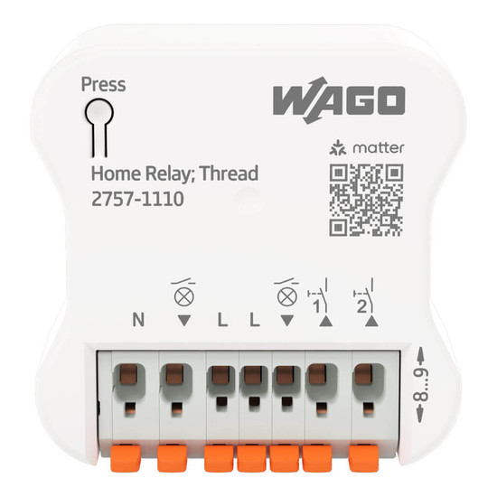 WAGO 2757-1110 Home Relay Smart-Home Schaltaktor, 2DI/2DO, 6A, Thread