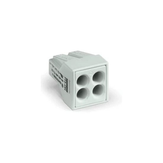 WAGO 773-494 100x Verbindungsdosenklemme für EX e II-Anwendung, lichtgrau, 4 x 2,5 mm²