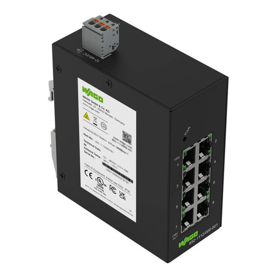 WAGO 852-1112/000-001 Industrial ECO Switch unmanaged, 8 Ports 1000Base-T