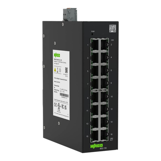 WAGO 852-116 Industrial ECO Switch unmanaged, 16 Ports 100Base-TX