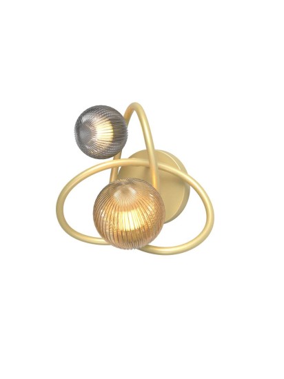 Wofi Metz LED G9 Wandleuchte Goldfarben 6W Warmweiss Dimmbar 4015-204