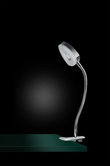 WOFI KlemmSpot Brent LED 4W Warmweiss Klemm-Lampe für Tisch und Regal