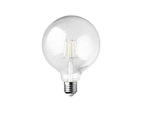 WOFI LED Filament G120 Globe E27 Lampe dimmbar 7W 860Lm 2700K Warmweiss Klar