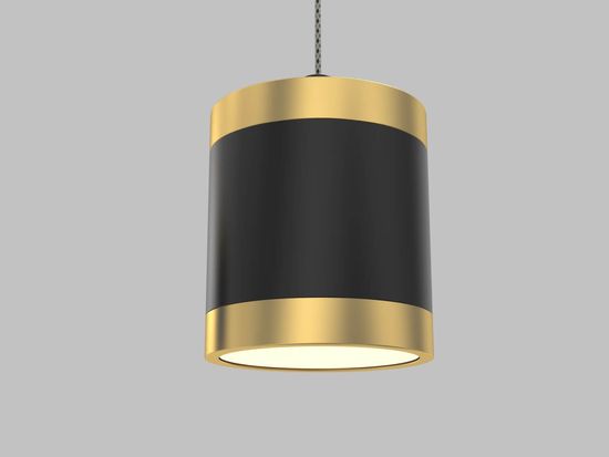 Wofi Toulouse LED Pendelleuchte Schwarz-Gold Esszimmerlampe 28W Warmweiss 3-Stufen Dimmbar 7003-404