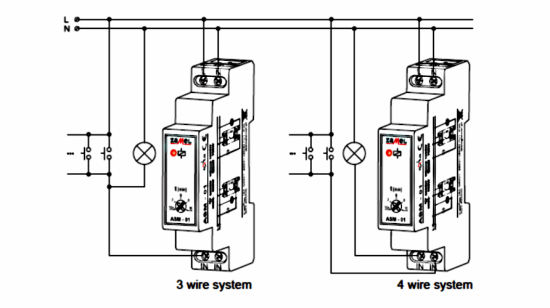 Zamel Treppenhaus-Verzögerungsschalter für DIN-Tragschiene ASM-01