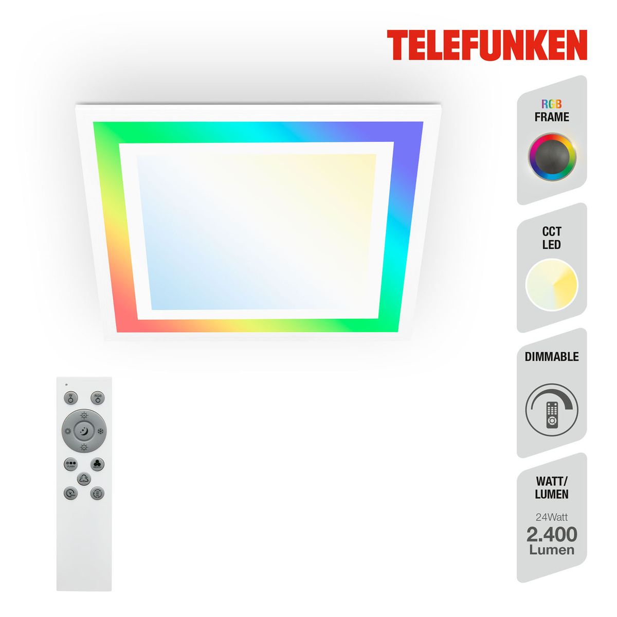 Telefunken FRAMELIGHT 318806TF LED Panel dimmbar 24W 