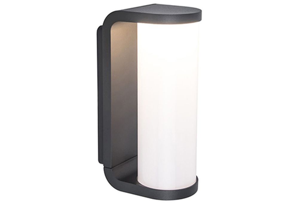 LumenTEC LED Außenwandleuchte – 1-flammig, Schwarz, IP44, Für GU10-Lampen, Aluminium/Kunststoff