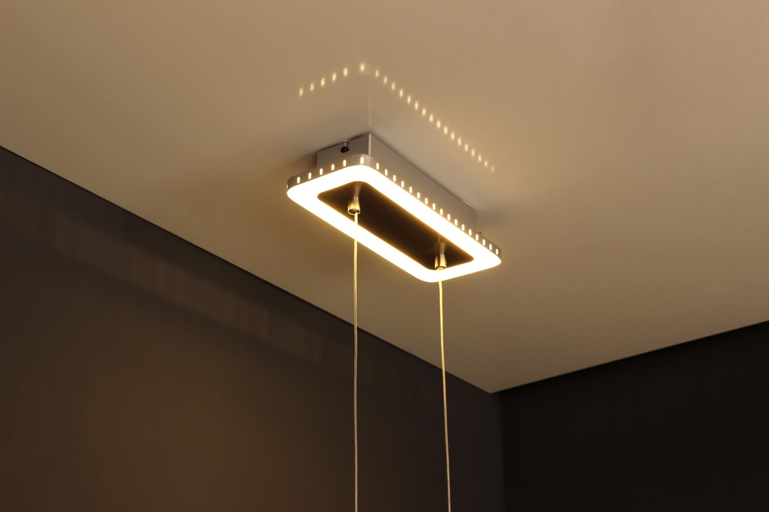3-Stufendimmer Design Pendelleuchte LED Edelstahl Warmweiss LUCE Solaris dimmbar 45W