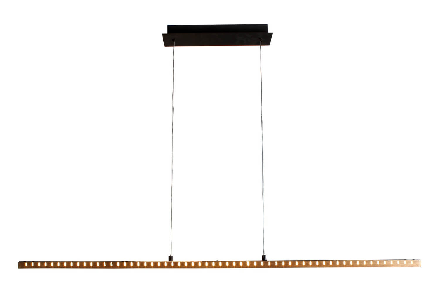 LUCE Design Solaris LED Warmweiss 3-Stufendimmer 36W Pendelleuchte schwarz Holz, dimmbar