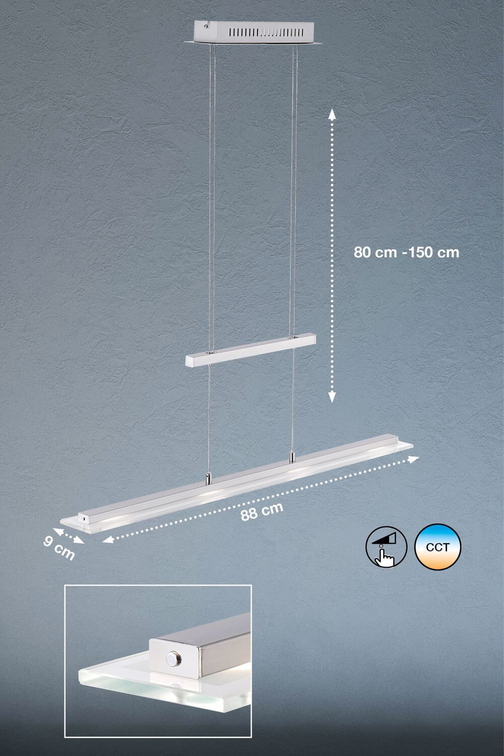 Fischer & Honsel Tenso TW 211224, LED Pendelleuchte 4-fach 19,2W 