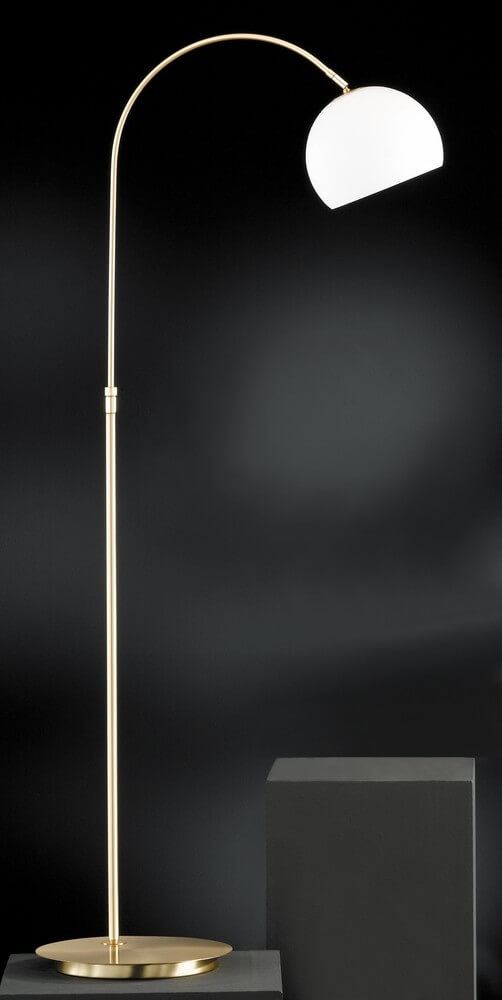 Fischer & Honsel Bow 49181-FH, 4001133491815 Stehleuchte, Bogenlampe E27  Glas opal matt