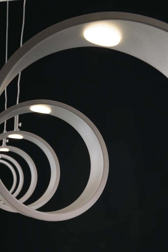 LUCE Design Helix LED Pendelleuchte 4fach 4000 K 20W Weiß, Silber