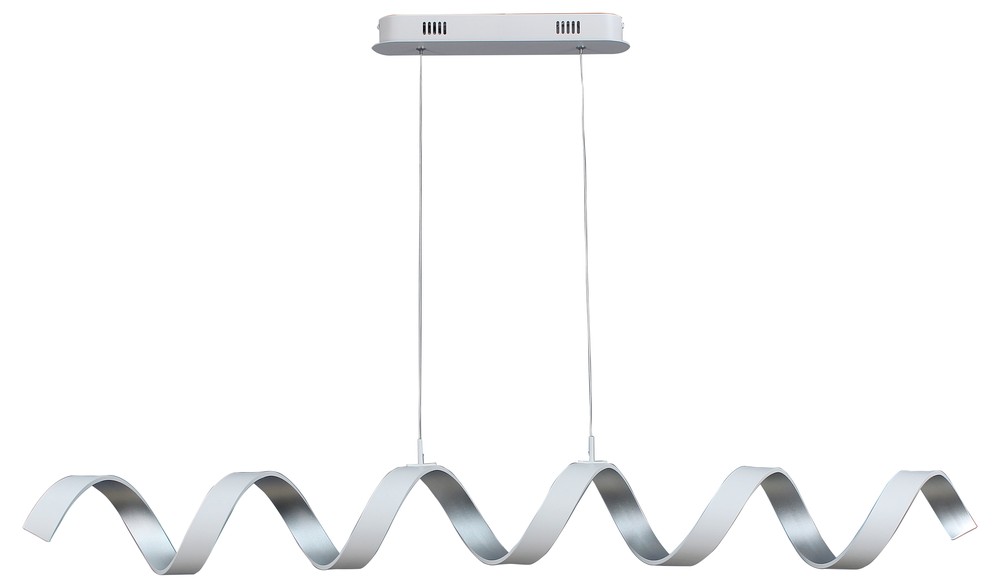 LUCE Design Helix Silber 4000 Pendelleuchte 30W LED K Weiß, 6fach