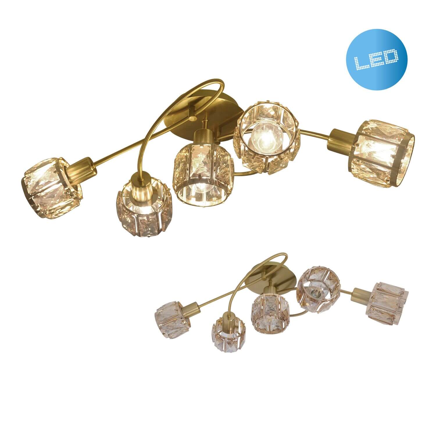 Näve LED Spotleuchte JOSEFA 61x36cm 200W Warmweiss gold 1281058 | eBay