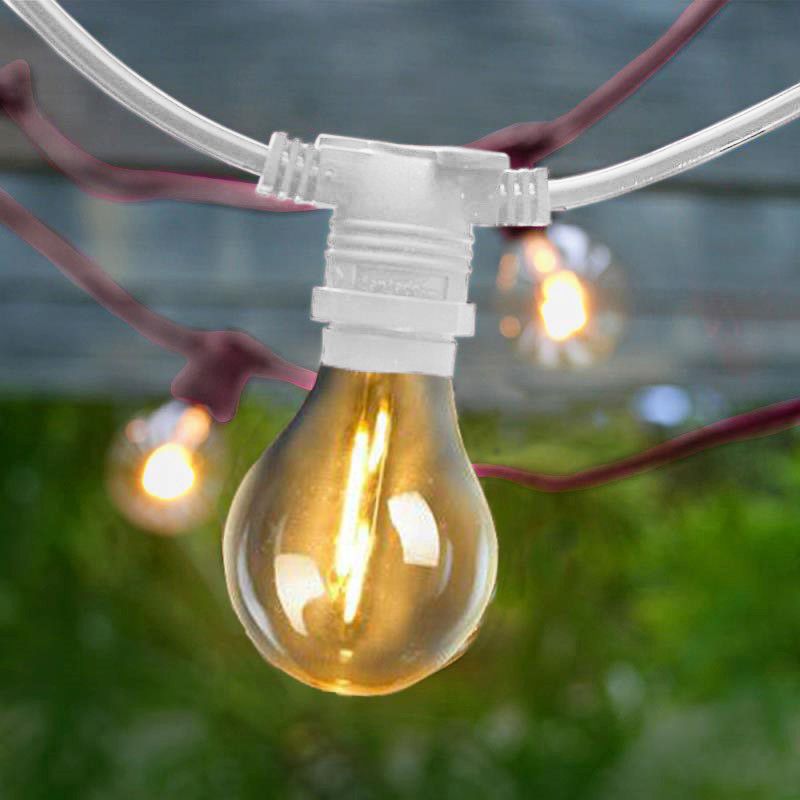 NewGarden ALLEGRA LED Lichterkette weiss 8m für Garten und Balkon E27 Innen  & Außen IP44 | Lichterketten