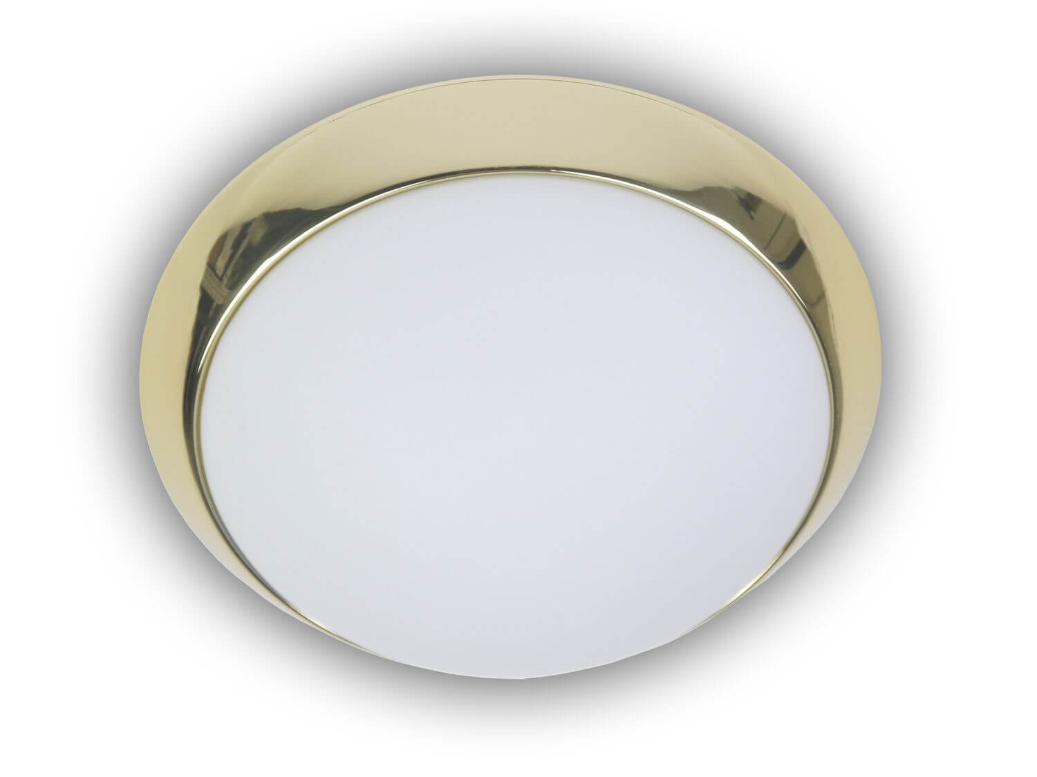 LED Opal matt 35cm, poliert, 12W Glas, Messing Deckenleuchte 55103 Niermann