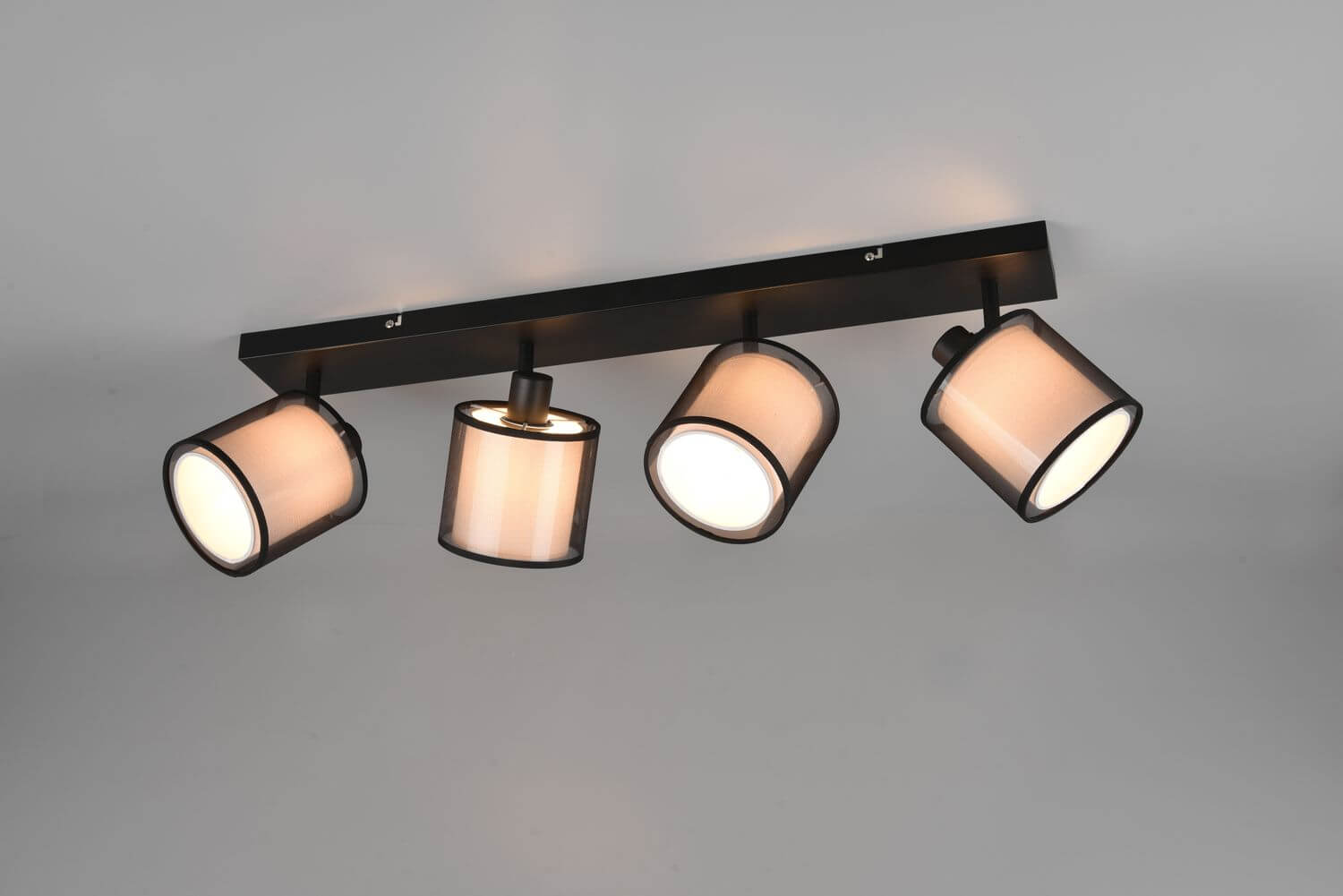 Trio 811400432 Burton E14 Strahler 4-fach Schwarz Matt 